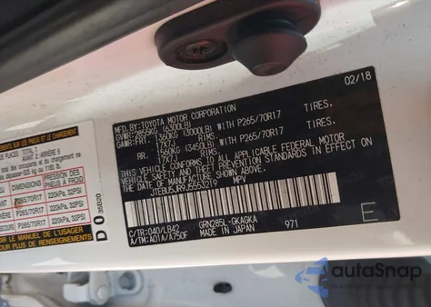 2018 Toyota 4Runner Sr5 Premium from USA, damaged, VIN JTEBU5JR9J5553219